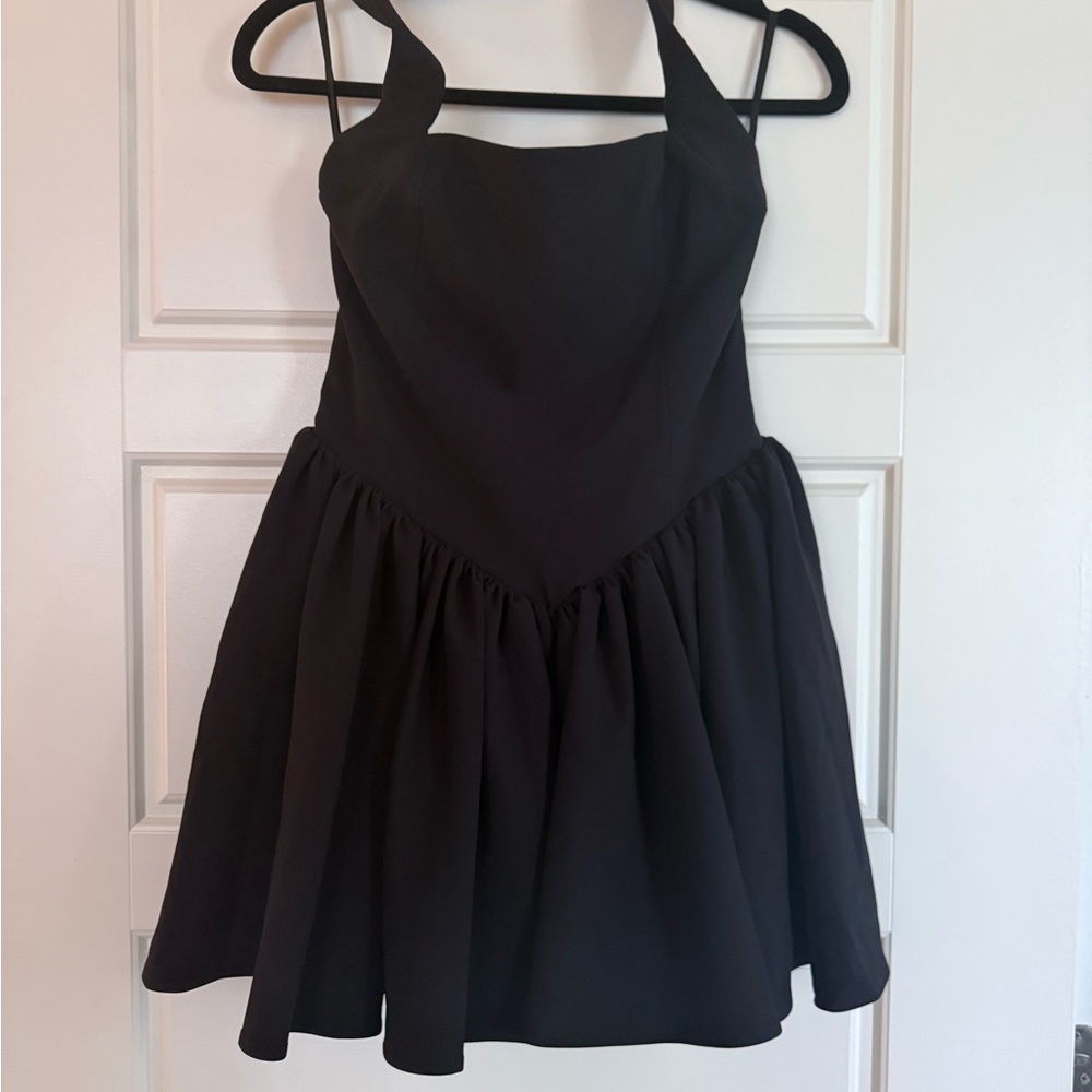 Runaway Label NWOT black halter dress